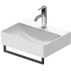 Image de Duravit DuraSquare porte-serviettes 003122, pour lavabo 073245, Couleur : noir mat, 0031224600