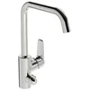 Image de Hansa HANSAPOLO DN15 Robinet d'évier DN15 avec vanne d'arrêt de l'appareil et montage pour plans de travail jusqu'à 45 mm | Bec orientable (120° / 60°) | 12l/min Portée : 203 mm