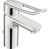 Image de Hansa Hansaclinca 45012186 Robinet de lavabo, saillie 114 mm, avec tirette, levier en étrier 167 mm, chromé