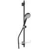 Image de HANSA BASICJET Ensemble de douche | Pommeau de douche avec tuyau et barre de douche I Douchette de douche 3 jets | Tuyau de douche 1750 mm | Avec support de pommeau de douche et porte-savon I Ensemble