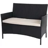 Image de Mendler Halden Banc anthracite avec coussin crème