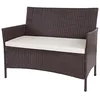 Image de Banc de jardin Halden en polyrotin, assise, Braun-meliert, crème kissen
