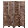 Image de Mendler Paravent HWC-C30, paroi de séparation, 170x160cm - Brun Shabby
