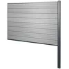 Image de Mendler Sarthe Brise-vue en WPC - Protection contre le vent - Poteaux en aluminium à sceller dans le béton - Élément d'extension - 185 cm - Gris