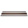 Image de Mendler Kit de finition pour brise-vue Sarthe, profil de finition, protection contre le vent, poteaux en WPC   180 cm, marron