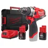 Image de Milwaukee - Perceuse à percussion M12 FUEL 12 V Li-Ion 2.0 Ah 37 Nm 2 vitesses avec coffret - M12 FPD-202X Noir/Rouge