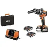 Image de Perceuse compacte brushless AEG 18 V - 3 batteries - chargeur BSB18C2BLLI-X03C