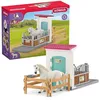 Image de schleich HORSE CLUB | Box À Cheval 42569 | coffret avec figurines, nombreuses fonctions et accessoires | cadeau pour filles et garçons | coffret de jeu à partir de 6 ans | 21 pièces