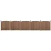 Image de 5 Pièces de Clôture Barrière Brise Vue Brise Vent Bois Composite WPC Demi-cercle Arrondi Brun 185 x 932 cm