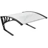Image de Garage pour Robot Tondeuse Protection Contre Intempéries Structure Robuste Métal ABS Aluminium Polycarbonate 78 x 103 x 46 cm Noir Transparent