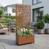 Image de casa.pro Jardinière Brise-Vue Bernalda Acier 190 x 82 x 38 cm Marron