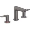 Image de hansgrohe Talis E Mélangeur 3 trous lavabo avec vidage, Noir chromé brossé, 71733340