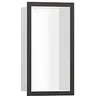 Image de hansgrohe XtraStoris 56096340 Niche murale en chrome noir brossé avec cadre design 30,5 x 15,2 x 10,2 cm