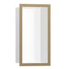 Image de hansgrohe XtraStoris 56096 Niche murale individuelle Blanc mat avec cadre design 300 x 150 x 100 mm Couleur : bronze brossé