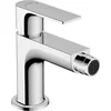 Image de hansgrohe Mitigeur bidet à levier unique Rebris E, robinet de bidet avec barre de traction en métal, économie d'eau, chromé