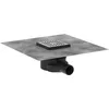 Image de hansgrohe RainDrain Point - Siphon de douche 10 x 10 cm, Siphon de sol, Acier inoxydable brossé, 56246800