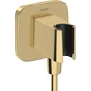 Image de hansgrohe FixFit Q - Coude de raccordement avec support de douche, Support pommeau de douche, Aspect doré poli, 26887990