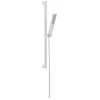 Image de hansgrohe Pulsify E - Set de douche, Ensemble de douche avec douchette, barre de douche 65cm, flexible de douche 160cm et support de douche, Pommeau de douche avec 1 jet (PowderRain), Blanc mat