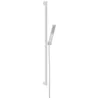 Image de hansgrohe Pulsify E - Set de douche économie d'eau (EcoSmart+), Ensemble de douche avec douchette 5 l/min, barre de douche 90cm, flexible de douche 160cm et support, Pommeau de douche, Blanc mat