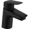 Image de hansgrohe Logis - Mitigeur de lavabo avec tirette et vidage, Robinet de salle de bain avec hauteur sous bec 67 mm, économie d'eau (EcoSmart), Noir mat, 71070670