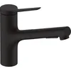 Image de hansgrohe Zesis M33 - Mitigeur de cuisine avec douchette extractible métallique, avec guidage du flexible (sBox), 2 jet, Robinet 150 mm, Robinetterie avec bec pivotant, Noir mat, 74821670