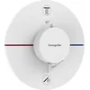 Image de hansgrohe ShowerSelect Comfort S - Mitigeur thermostatique, Robinet encastré avec arrêt de sécurité (SafetyStop) à 40°C, Thermostat rond 2 sorties, Blanc mat, 15554700