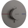 Image de hansgrohe ShowerSelect Comfort S - Mitigeur thermostatique, Robinet encastré avec arrêt de sécurité (SafetyStop) à 40°C, Thermostat rond 3 sorties, Noir chromé brossé, 15559340