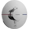 Image de hansgrohe ShowerSelect Comfort S - Mitigeur thermostatique avec 1 sortie additionnelle, Robinet encastré avec arrêt de sécurité (SafetyStop) à 40°C, Thermostat rond 1 sortie, Chromé, 15562000