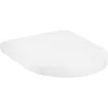 Image de hansgrohe EluPura 60197450 Abattant de WC en S avec fermeture amortie QuickRelease Fixation sur le dessus Blanc 440 x 366 mm