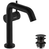 Image de hansgrohe Tecturis S Fine - Mitigeur de lavabo avec vidage Push-Open, économie d'énergie (CoolStart), Robinet de salle de bain, hauteur sous bec 151 mm, économie d'eau (EcoSmart+), Noir mat, 73340670
