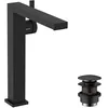 Image de hansgrohe Tecturis E Fine - Mitigeur de lavabo avec vidage Push-Open, économie d'énergie (CoolStart), Robinet de salle de bain, hauteur sous bec 243 mm, économie d'eau (EcoSmart+), Noir mat, 73070670