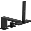 Image de hansgrohe Tecturis E - Mitigeur baignoire 3 trous, Robinet baignoire 2 sorties avec guidage du flexible (sBox), Robinetterie bord de baignoire, Noir mat, 73443670