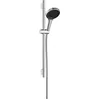 Image de hansgrohe Rainfinity - Set de douche économie d'eau (EcoSmart), Ensemble de douche avec douchette, barre 65cm, flexible douche textile 160cm et support, Pommeau de douche avec 3 jets 8,5 l/min, Chromé
