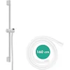 Image de hansgrohe Unica Pulsify S - Barre de douche 65cm avec flexible de douche 160 cm Isiflex et support de douche, Blanc mat, 24400700