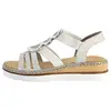 Image de Rieker, 679l4, Femme Nu-Pied Blanc Fantaisie, Blanc, 40 EU