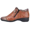 Image de Rieker, 58388-01, Femme Mocassin Noir bi-matière, Marron 22 Braun, 39 EU
