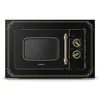 Image de Klarstein Victoria 20 Micro-ondes Encastrable 20 L - rétro, 800 W micro-ondes/1000 W gril, 3 fonctions combinées, acier inoxydable, cadre de montage inclus, noir