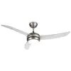 Image de KLARSTEIN El Paso - Ventilateur de plafond 2 en 1: Ventilateur et plafonnier, Diamètre: 52 "(132 cm), 3 pales, débit d'air: 10 344 m³/h, 3 niveaux de vitesse - argent