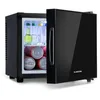 Image de Klarstein Frosty - Mini-refrigerator, 10-liter capacity, compact, white LED interior lighting, 12 and 18 °C, glass shelf, elegant door, easy to clean, Black
