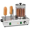 Image de Klarstein Wurstfabrik Pro 600 machine à hot-dogs, 600 W, 3 broches chauffantes, thermostat 30-100 °C, cylindre en verre Ø 20 cm, cage en acier inox Ø 17 cm, cuiseur à saucisses pro, argenté