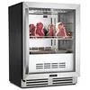 Image de Klarstein Steakhouse Réfrigérateur de Maturation Dry-Aged, Frigo 1 Zone avec Porte Vitrée, Intérieur et Extérieur, Éclairage LED, Pose Libre ou Encastrable, Plage de Température 1-25°C, 98 L