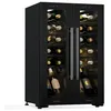 Image de Klarstein Shiraz Cave à Vin Noir   24 Bouteilles, 65 L, 2 Zones | Réfrigérateur à Vin Pose Libre, Porte Vitrée, Silencieux, 5 18 °C, LED, Cadre Inox