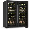 Image de Klarstein Shiraz Cave à Vin Noir   36 Bouteilles, 113 L, 2 Zones | Réfrigérateur à Vin Pose Libre, Porte Vitrée, Silencieux, 5 18 °C, LED, Cadre Inox