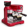Image de Klarstein Bella Café machine à café en grains   19 bars, 1550 W, broyeur intégré 200 g, réservoir 1,4 L, mousseur à lait, Thermobloc, Inserts Pour 2 Tasses, rouge