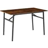 Image de tectake - Table à manger "Swansea" industrielle - brun foncé - afm. LxLxLxH : env. 120 x 75 x 76 cm - 404334