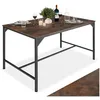 Image de tectake - Table à manger Belfast industriel brun foncé - 120 x 75 x 75 cm - 404344