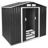 Image de Tectake® Abri de Jardin en Métal avec Toit à Pignon, Porte Coulissante et Fondation - Polyvalent comme Abri à Outils ou Garage à Vélo