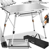 Image de tectake® - Table de camping en aluminium - Table de camping - Table pliante - Hauteur réglable - Argenté - 404982