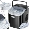 Image de tectake® Machine à glaçons - 1,2 L - 2 tailles de glaçons - 9 glaçons en 6 minutes (cycle), 12 kg en 24 heures - Incl. cuillère à glace - Appareil cuisine maison - Noir