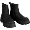 Image de Buffalo Aspen Chelsea Bottes noires en cuir pour femmes - EUR 38
